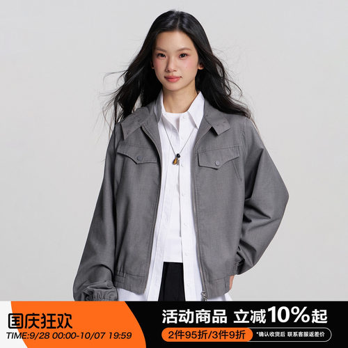 RAPPEYE美式复古立领惠灵顿夹克