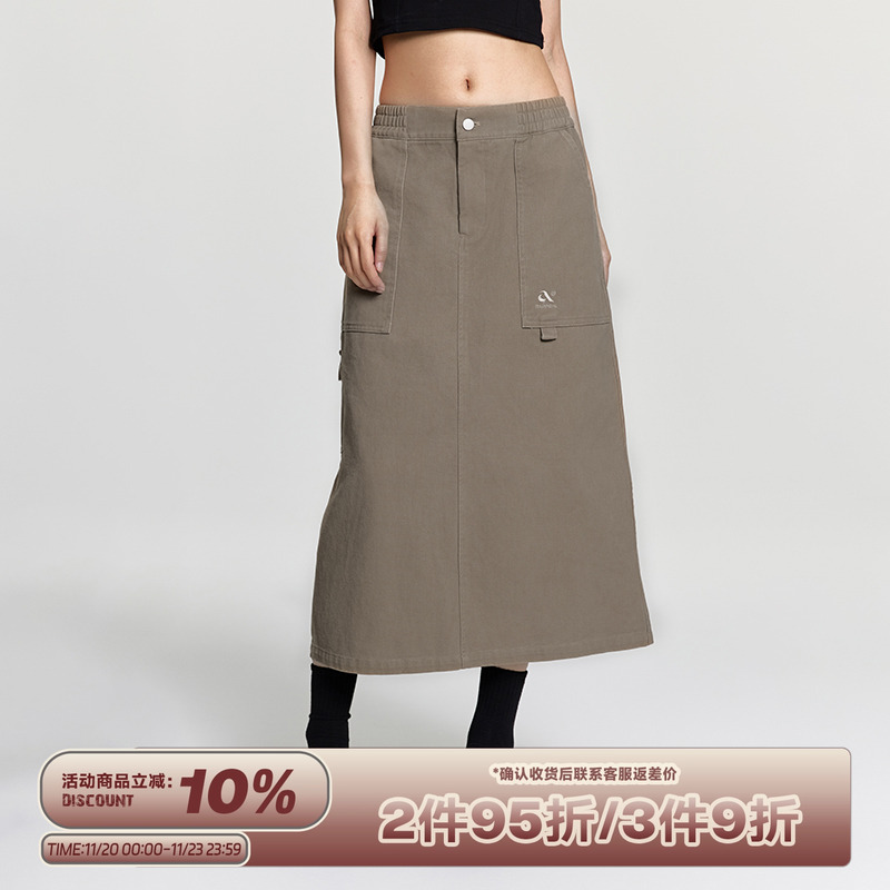 RAPPEYE美式复古国潮长款工装裙