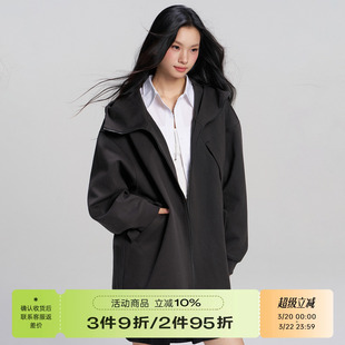 RAPPEYE 休闲宽松重磅复古潮牌简约情侣拉链连帽开衫长款卫衣外套