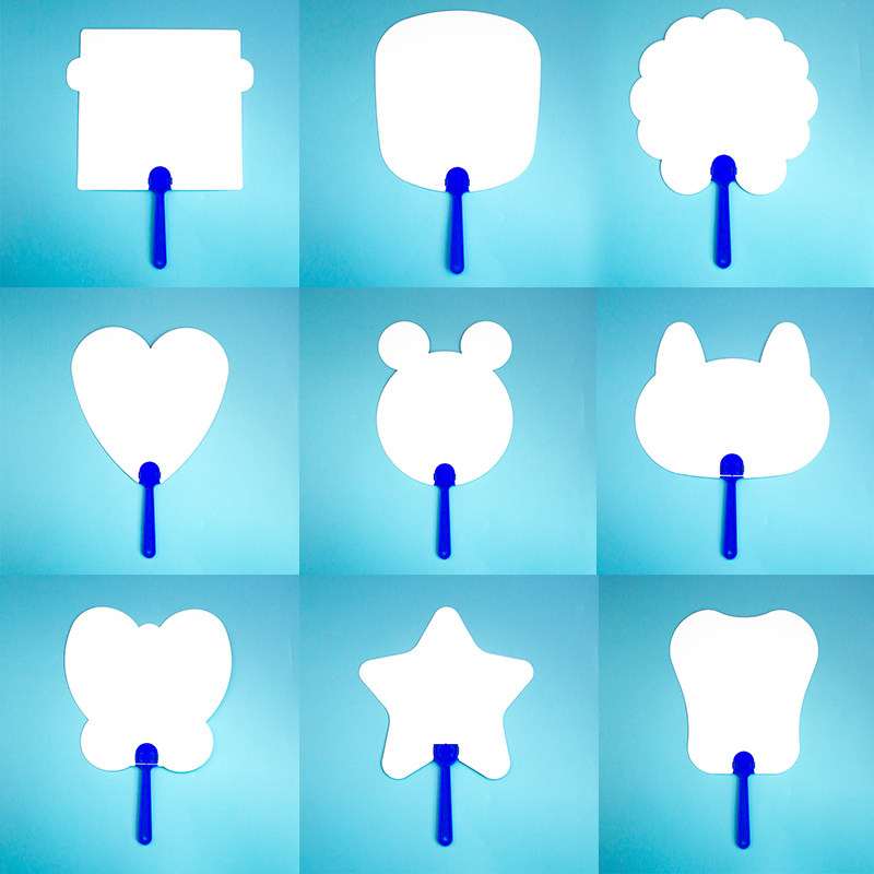 diy手绘空白幼儿园创意美术扇子