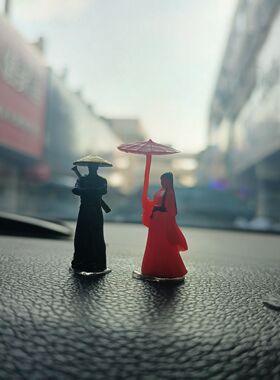 江湖故人古风武侠剑客刀客侠客寒江孤影微景观微缩小人物微型模型