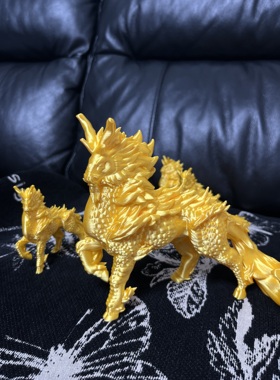 爆款3d打印麒麟龙马摆件吃鸡和平精英节日喜庆招财生日创意礼物