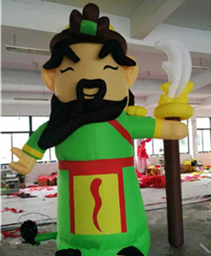 充气关羽气模 三国人物充气模型定制 充气张飞刘备曹操气模 定制