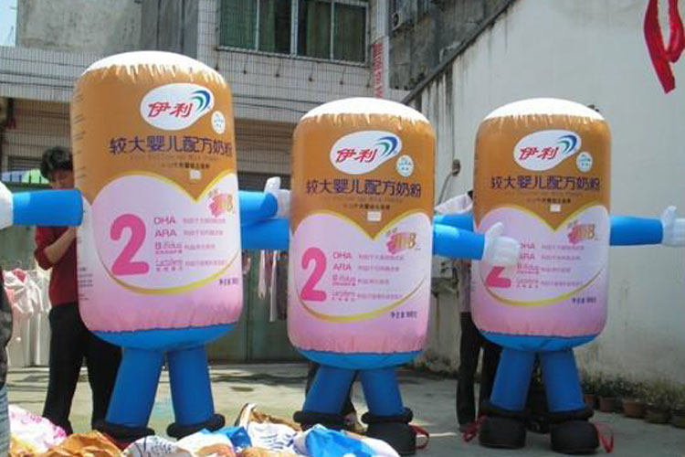 行走卡通酒瓶饮料瓶易拉罐充气气模 人偶公仔活动宣传模型广告牌