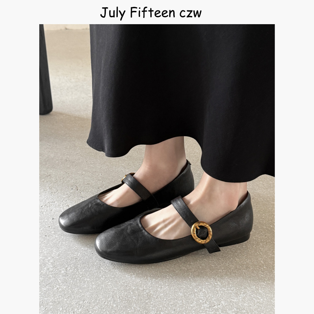 头层牛皮法式复古玛丽珍鞋女2026新款一字带平底鞋1.5cm浅口单鞋,女鞋,玛丽珍鞋,淘宝优惠券,粉丝福利购,淘宝优惠卷