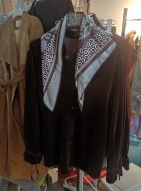 法式复古立领上衣衬衫(配丝巾)  20969#