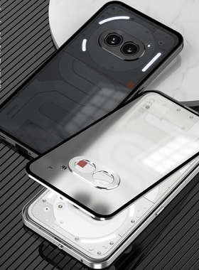 Nothing phone2/3A手机壳创意直边金属框护镜头手机套防摔Nothing Phone2A Plus个性金属壳男磨砂背板保护套