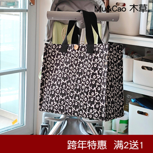 手提袋学生拎书高颜值妈妈包母婴外出通勤手拎包帆布袋防水饭盒袋