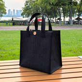 外出旅游手提袋大容量饭盒袋补课包学生拎书会议帆布袋环保购物袋