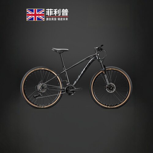 菲利普山地车成人变速越野自行车男女学生通勤碳钢双碟刹减震单车