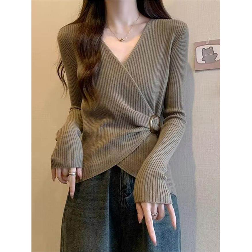 巨好看的早秋v领打底衫女秋装2025新款内搭修身毛衣显瘦针织上衣,个性定制/设计服务/DIY,棉服工装,淘宝优惠券,粉丝福利购,淘宝优惠卷