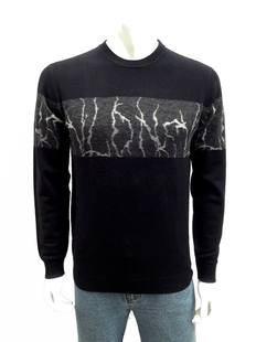 纯羊毛衫 专柜正品 提花毛衣圆领长袖 秋冬时尚 海尔曼斯M353B22男式