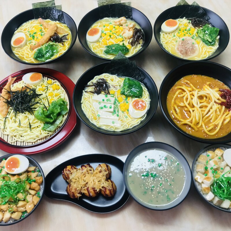 定做仿真菜展示树脂美食日式拉面模型餐饮橱窗食物3D立体菜单样品