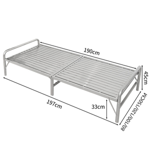 厂房不锈钢折叠床家用简易床办公室午休午睡床1米12米单双人床铁