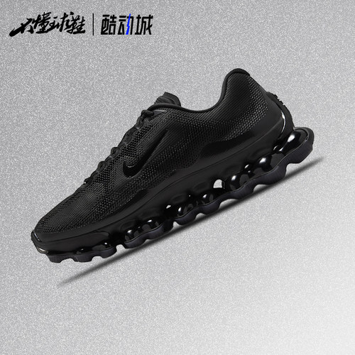 耐克Nike AIR LIQUID MAX 舒适百搭科技休闲纯黑跑步鞋IQ7634-003