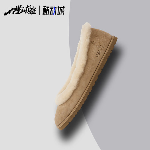 UGG ZORA BALLET FLAT塔茨休闲一脚蹬懒人毛毛鞋拖鞋1178111-SAN