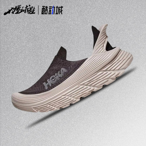 HOKA弹性织物低帮休闲跑步鞋