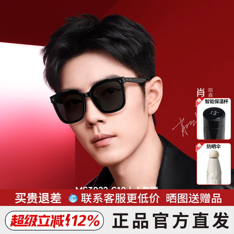 陌森肖战同款新款眼镜偏光太阳镜大框黑超潮流墨镜MS3022