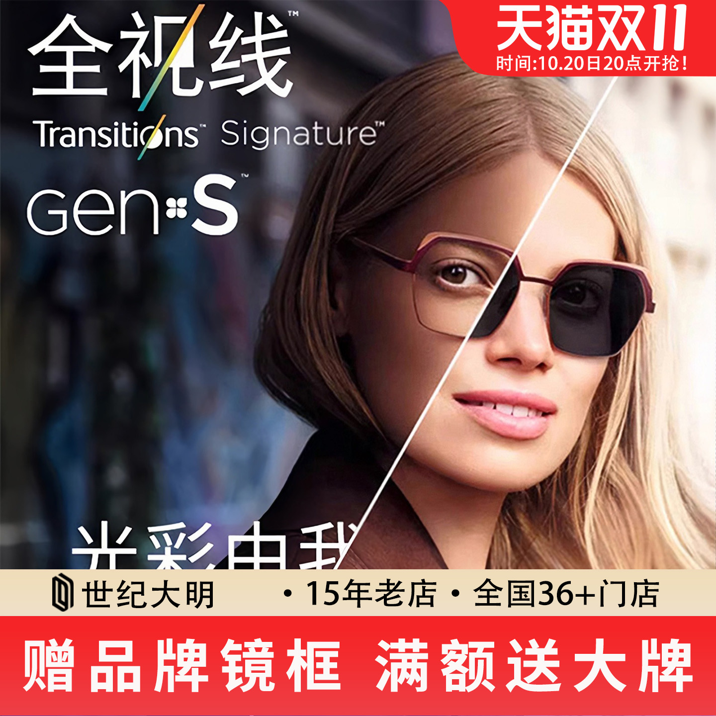 依视路第八代全视线变色镜片