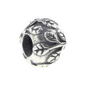 手链 植物 皮绳配件 欧洲metal bead金属珠 树叶银饰珠 花型珠