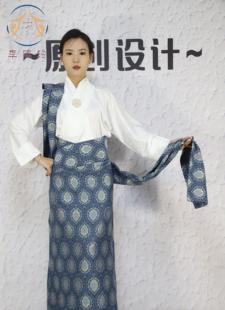 新款藏式民族风假袍锅庄舞裙