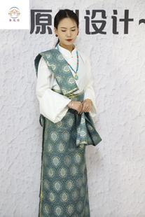 藏式民族风假袍锅庄舞裙(不包括衬衣)