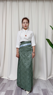 藏式民族风假袍锅庄舞裙