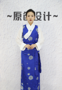 新款藏式民族风无袖博拉西藏服锅庄舞裙(不包括内衫及胸针)