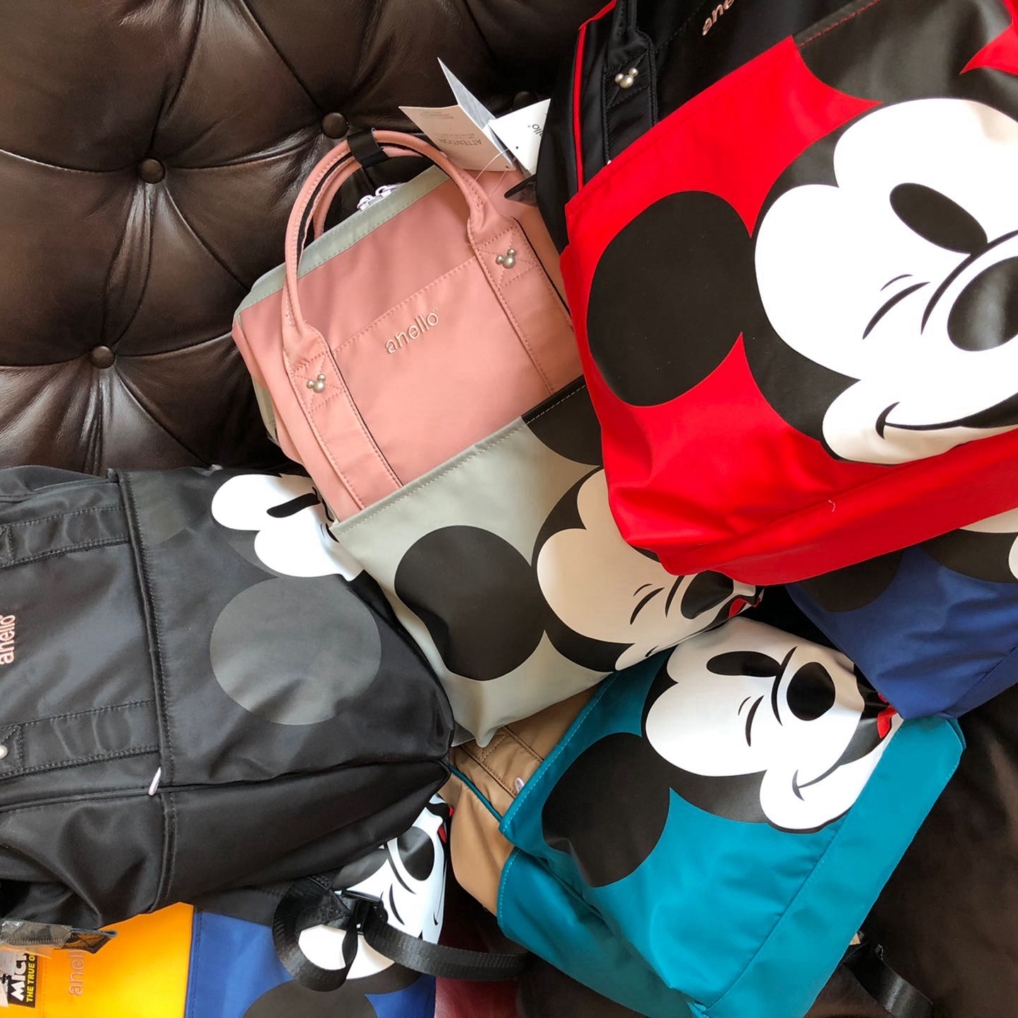 日本乐天米奇双肩背包卡通妈咪包