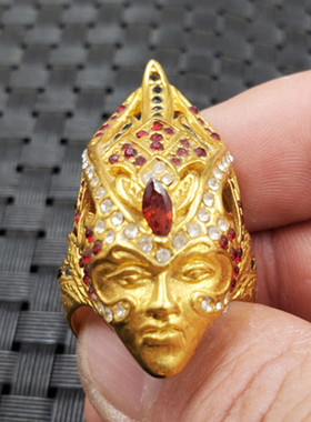 合金人物锆石复古饰品戒指