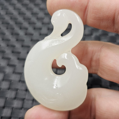 新疆白玉方解石玉鹅语速挂件