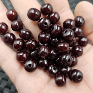 红菩提根老型珠散珠鸡血红路路通桶珠手链项链饰品配件手工珠子