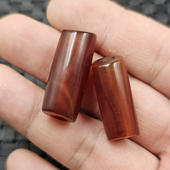 红玛瑙大孔路路通玉石散珠直管直柱斜头桶珠手链饰品配件仿古珠子