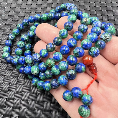 玉石手链仿青金石圆珠手链