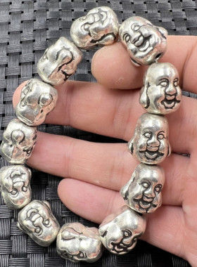 藏银佛头手链合金手链手串