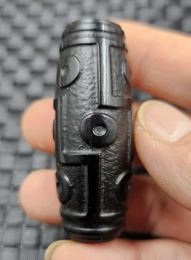 新疆和田玉九眼天珠玉石散珠