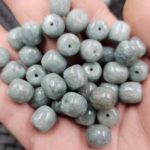 且末蓝老型珠玉石散珠石英岩玉路路通手链项链饰品配件手工玉珠子