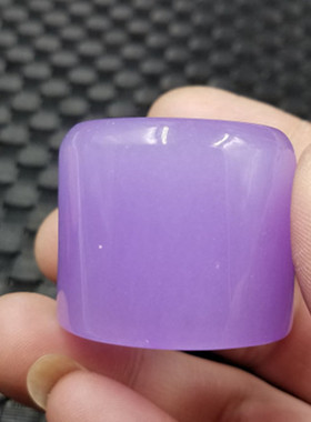 新款精美天然玉石紫色玉石扳指大号石英岩玉扳指玉石戒指指环