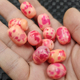 玫瑰花海路路通玉石散珠桃花粉玛瑙桶珠直柱diy饰品配件珠子