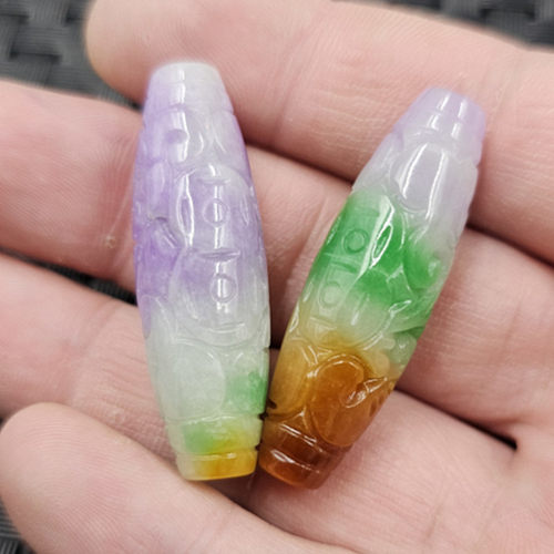 翡翠玉铜钱如意天珠玉石散珠