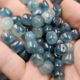 翡翠玉蓝飘花老型珠玉石散珠桶珠路路通diy饰品配件手工珠子