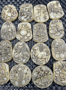 仿古文玩和田外蒙料观音佛挂件