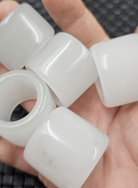 宝石光玉石扳指方解石玉加宽大号