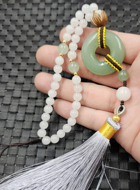 东陵玉平安扣汽车挂件