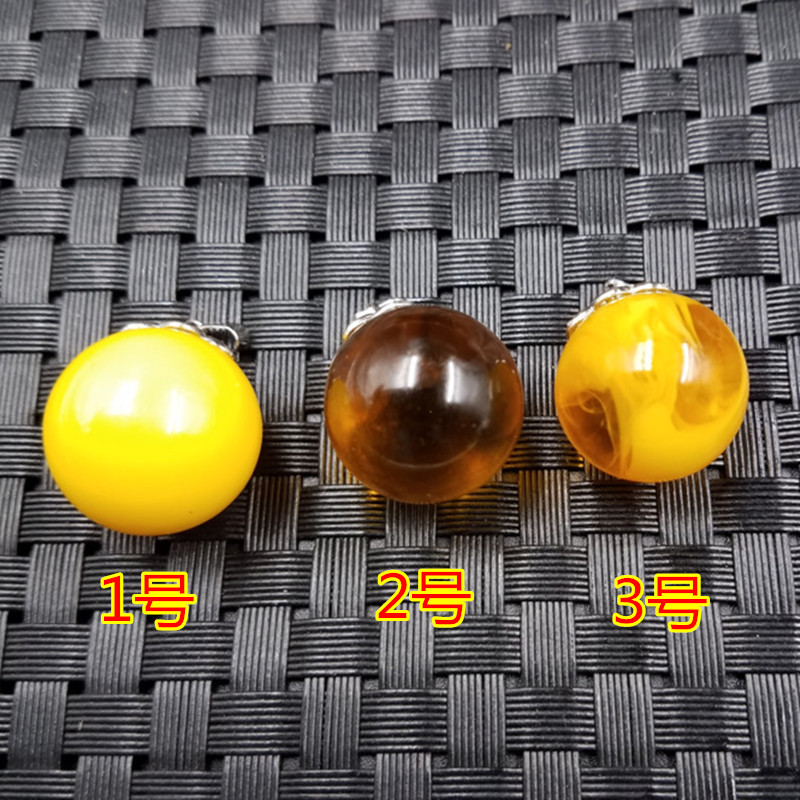 高档精美新款荧光蜜蜡圆珠吊坠花蜜蜡琥珀挂件厂家直销