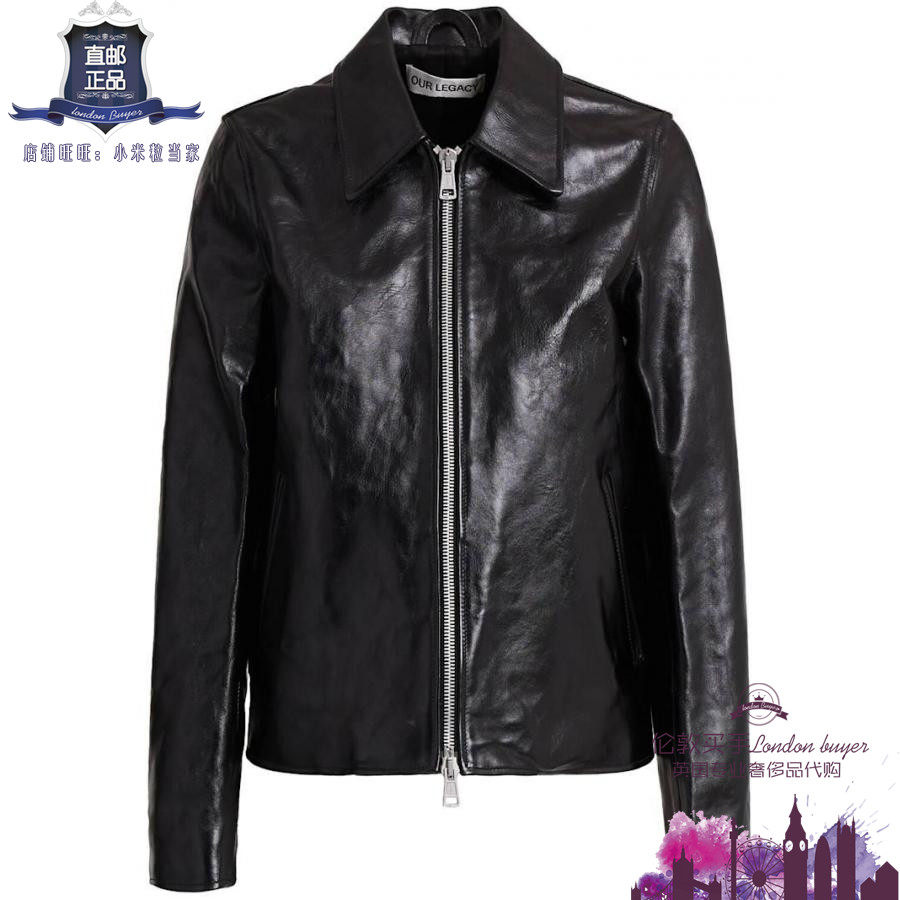 英国代购 女士新款 Our Legacy 拉链皮革短外套 正品直邮