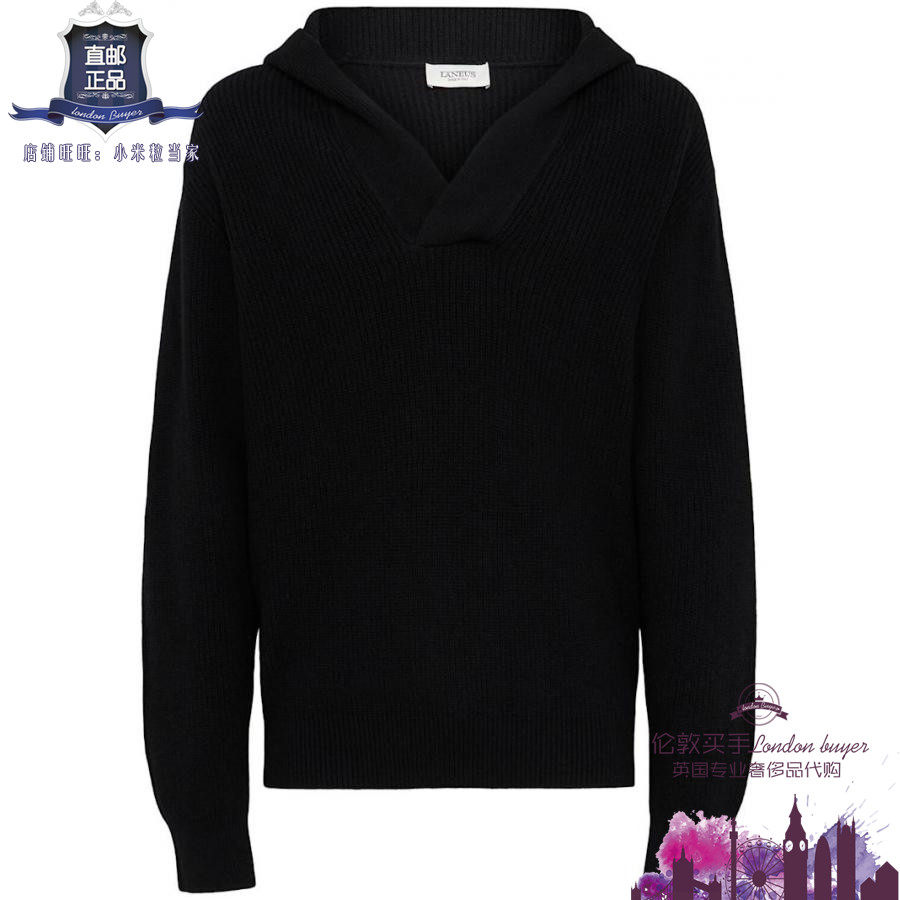 英国代购 男士新款 Laneus 连帽羊毛针织卫衣 正品直邮