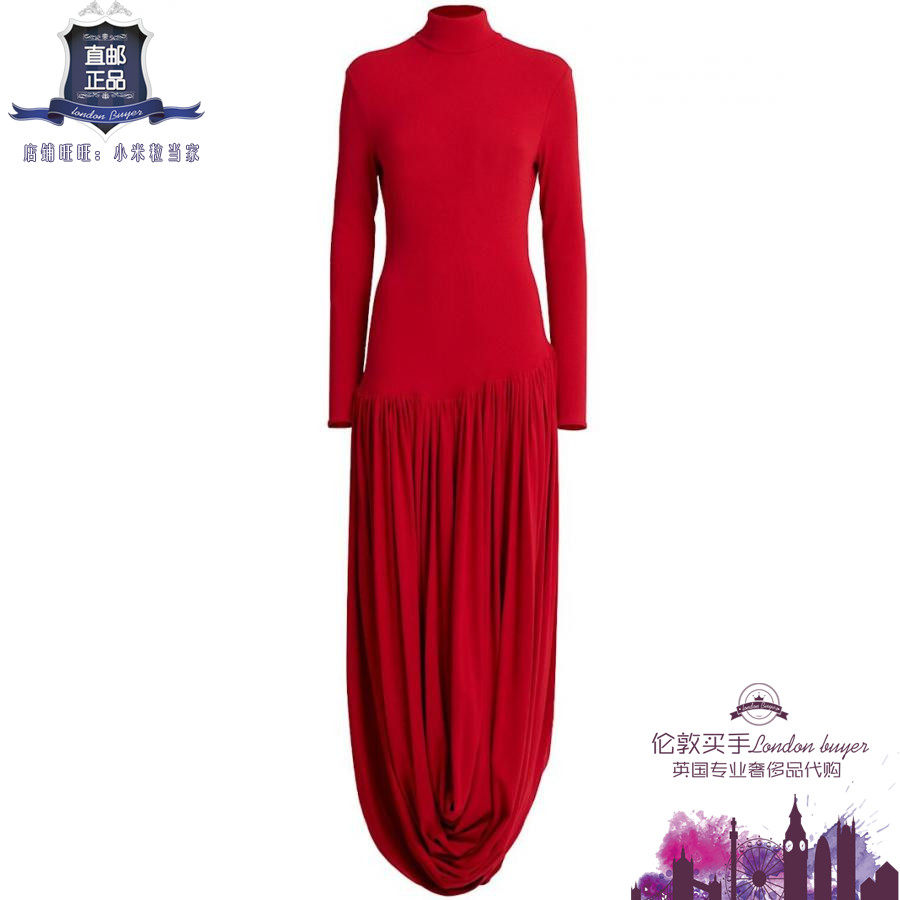 英国代购 女士新款 Magda Butrym 高领长袖连衣裙 正品直邮
