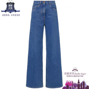 英国代购 女士新款 ETRO 高腰棉阔腿牛仔裤 正品直邮