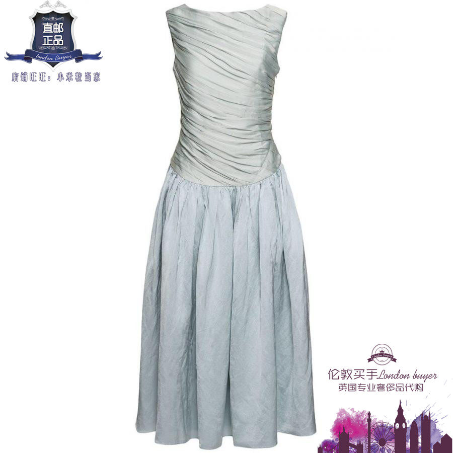 英国代购 女士新款 Abadia 无袖垂褶连衣裙 正品直邮